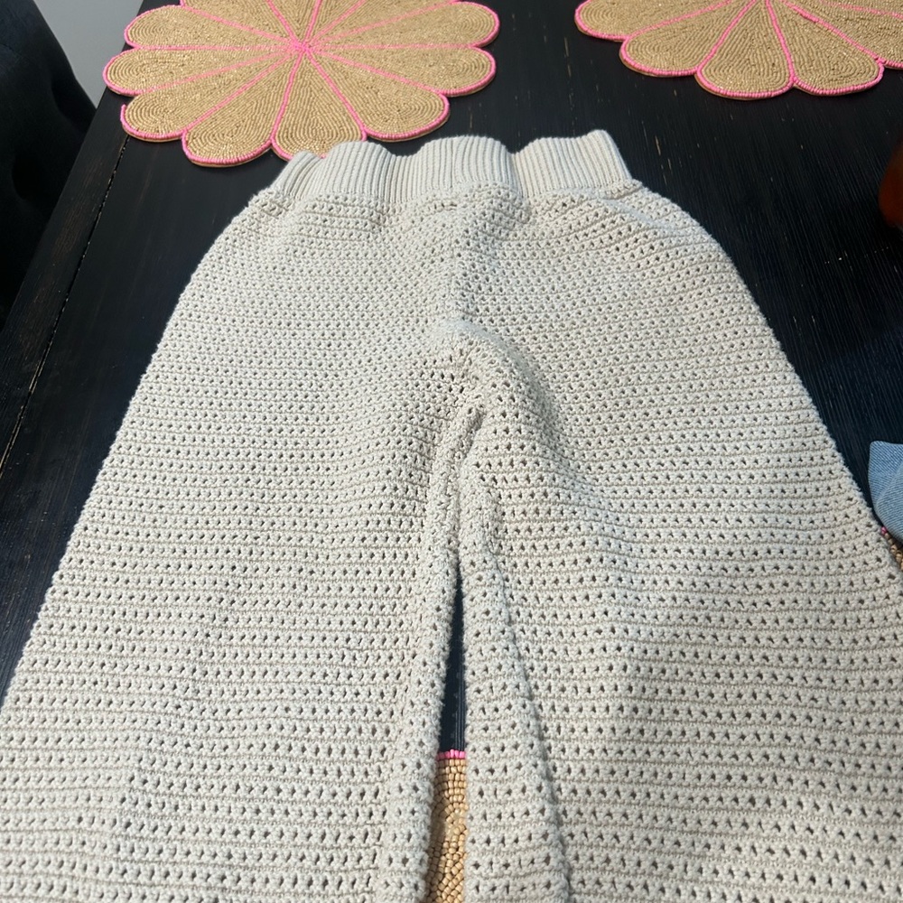 Sincerely Jules Cream Crochet Swim Coverup Pants - Picture 2 of 5
